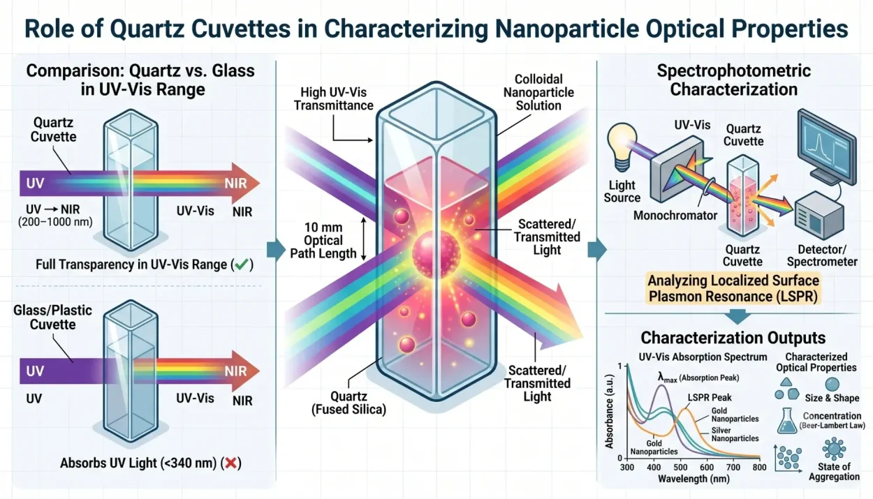 Role of Quartz Cuvettes in Characterizing Nanoparticle Optical Properties
