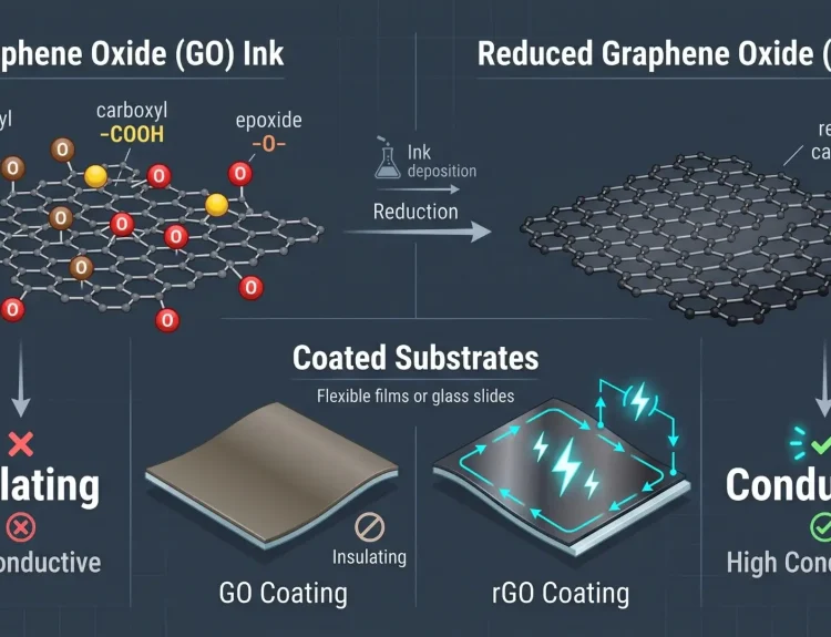 Comparative Study of Graphene Oxide and Reduced Graphene Oxide Inks for Conductive Coatings